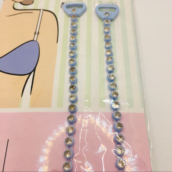 TRANSPARENT BRA STRAPS WITH CRYSTALS IN LIGHT BLUE - Picture 8 of 15